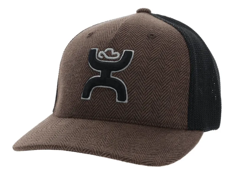 Hooey  "COACH" Brown Flexfit Trucker Ball Cap 2212BRBK-01
