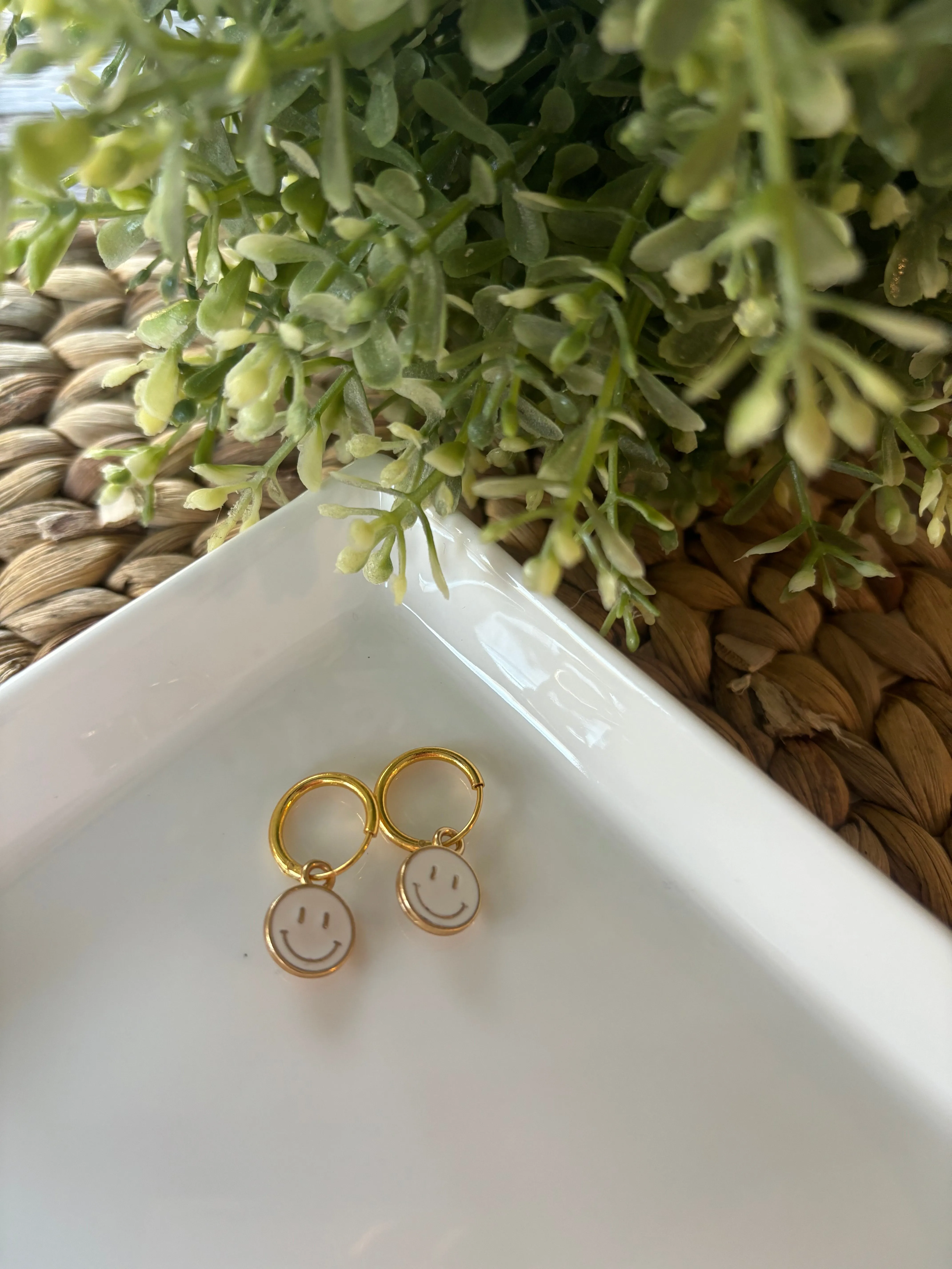 Huggie Hoop & Charm-Smile