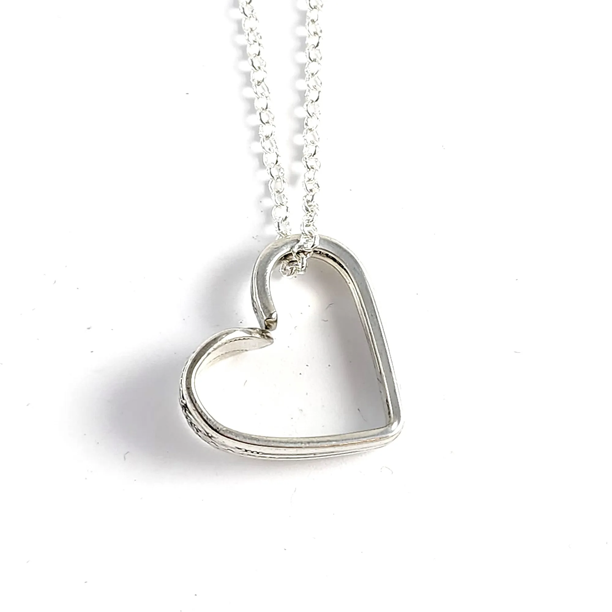 International Reflection Floating Heart Spoon Necklace