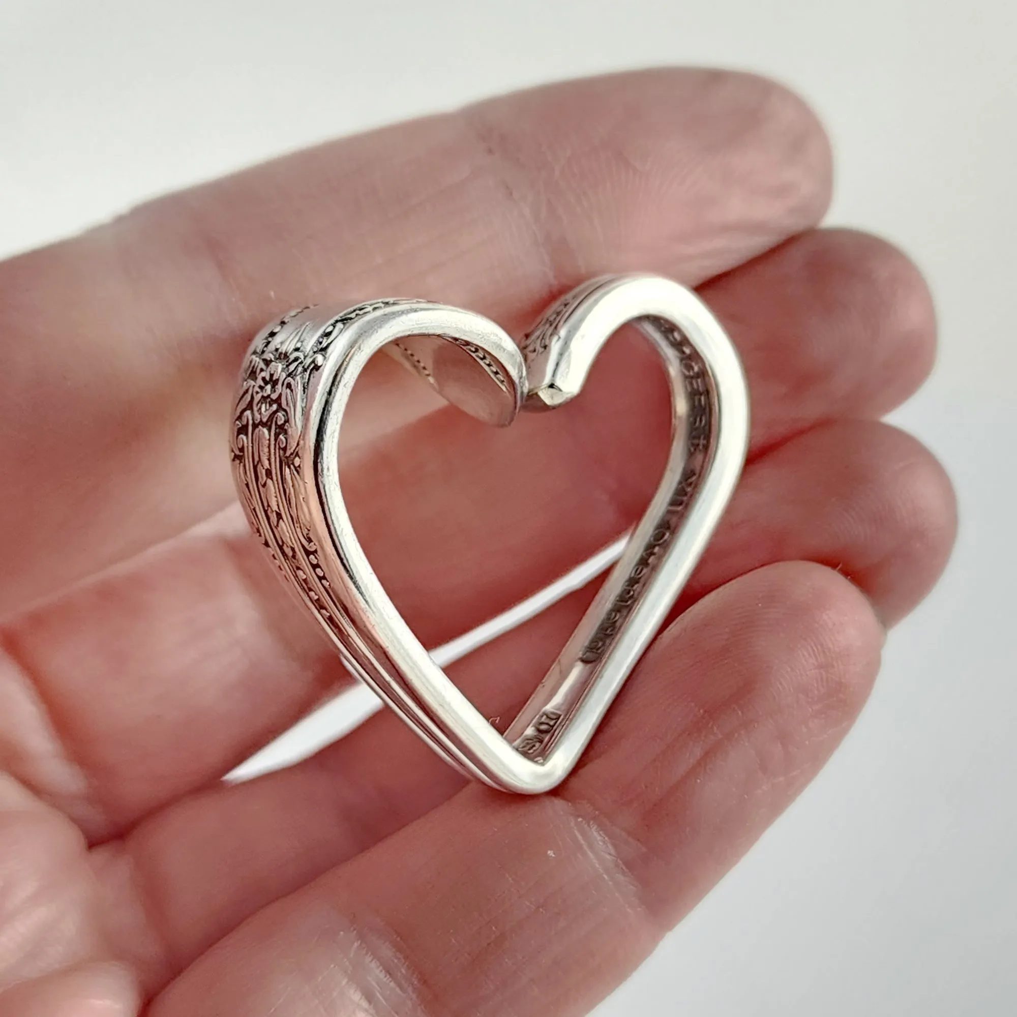 International Reflection Floating Heart Spoon Necklace