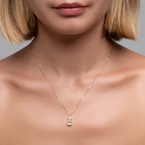 Isola Bella Gold Rose Quartz and Green Amethyst Necklace