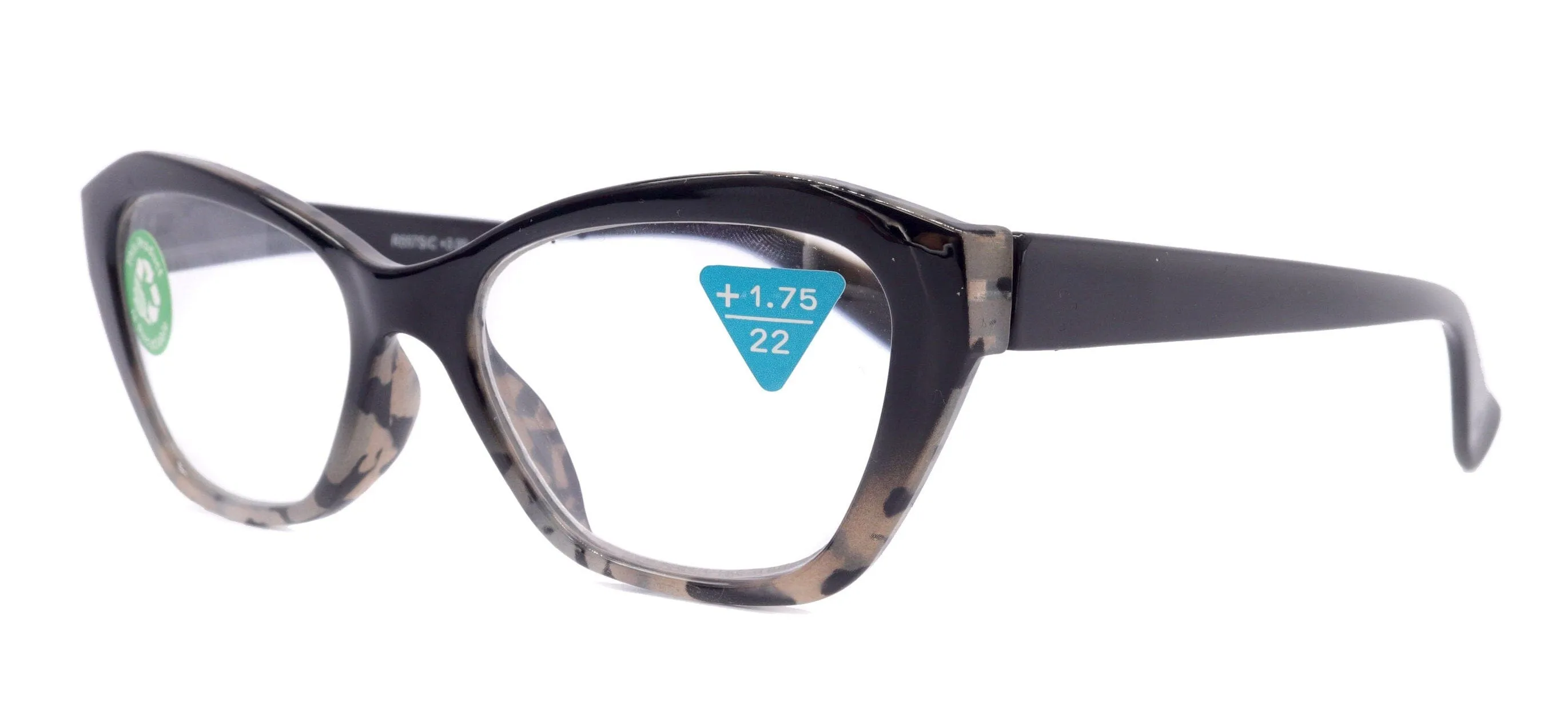 Jane, (Premium) Reading Glasses, High End Readers  1.25.. 3 Magnifying Glasses Cat Eye (Black, Tortoise Shell) Cateye NY Fifth Avenue