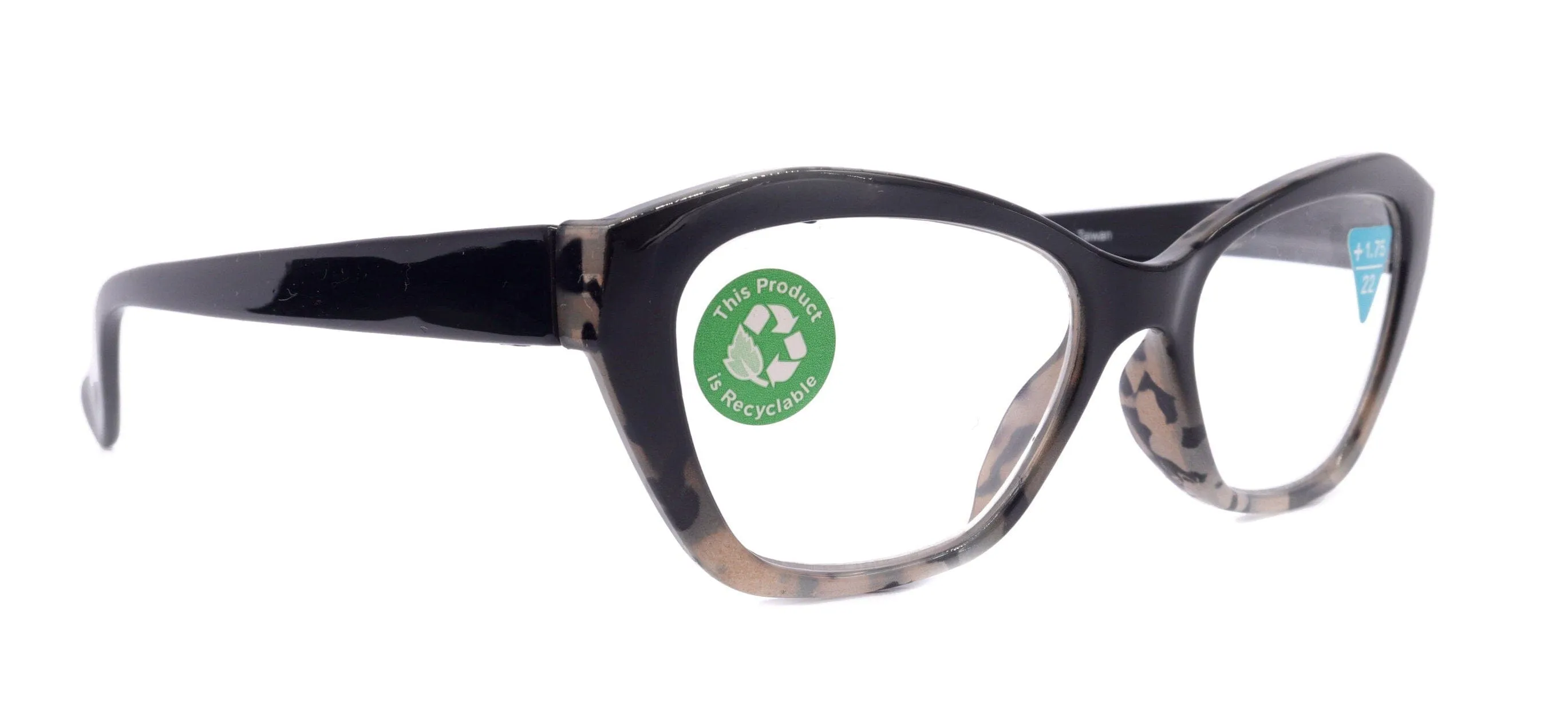 Jane, (Premium) Reading Glasses, High End Readers  1.25.. 3 Magnifying Glasses Cat Eye (Black, Tortoise Shell) Cateye NY Fifth Avenue
