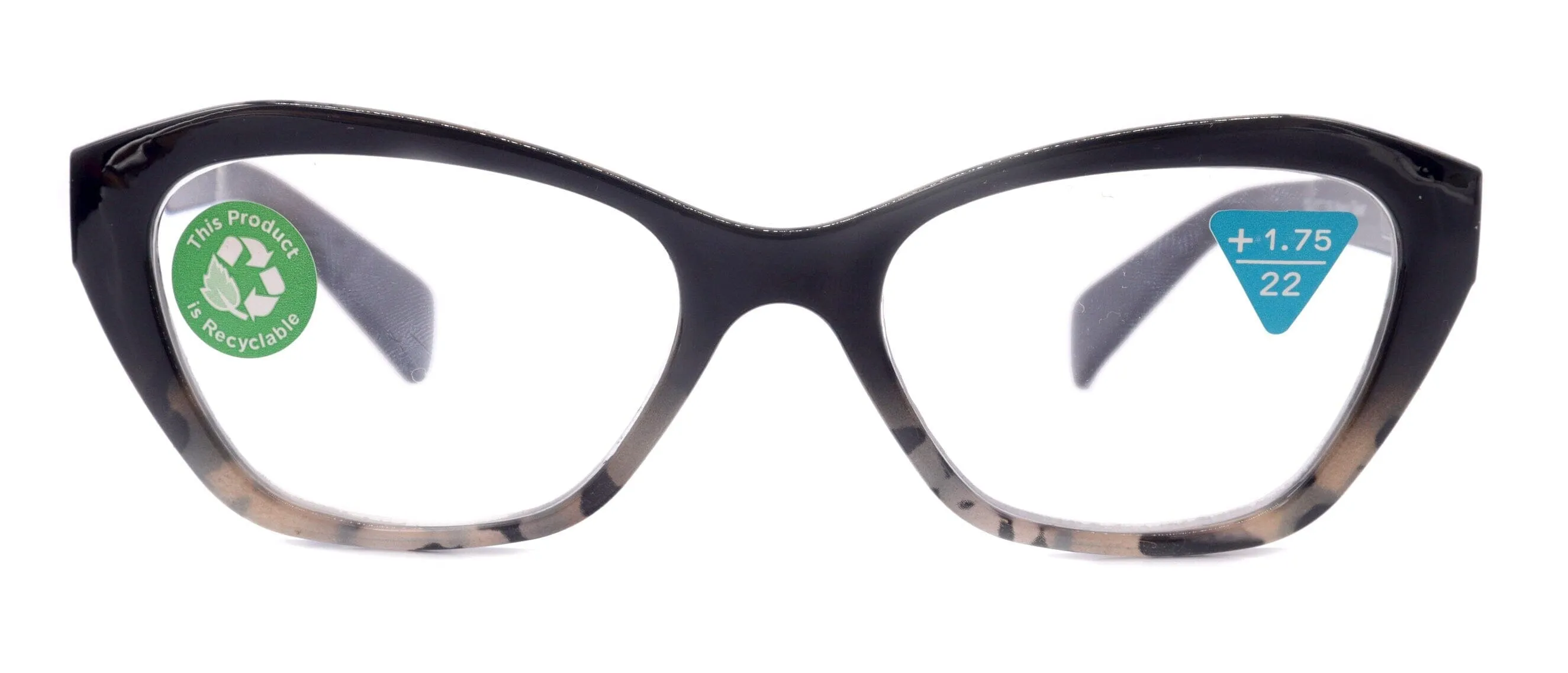 Jane, (Premium) Reading Glasses, High End Readers  1.25.. 3 Magnifying Glasses Cat Eye (Black, Tortoise Shell) Cateye NY Fifth Avenue