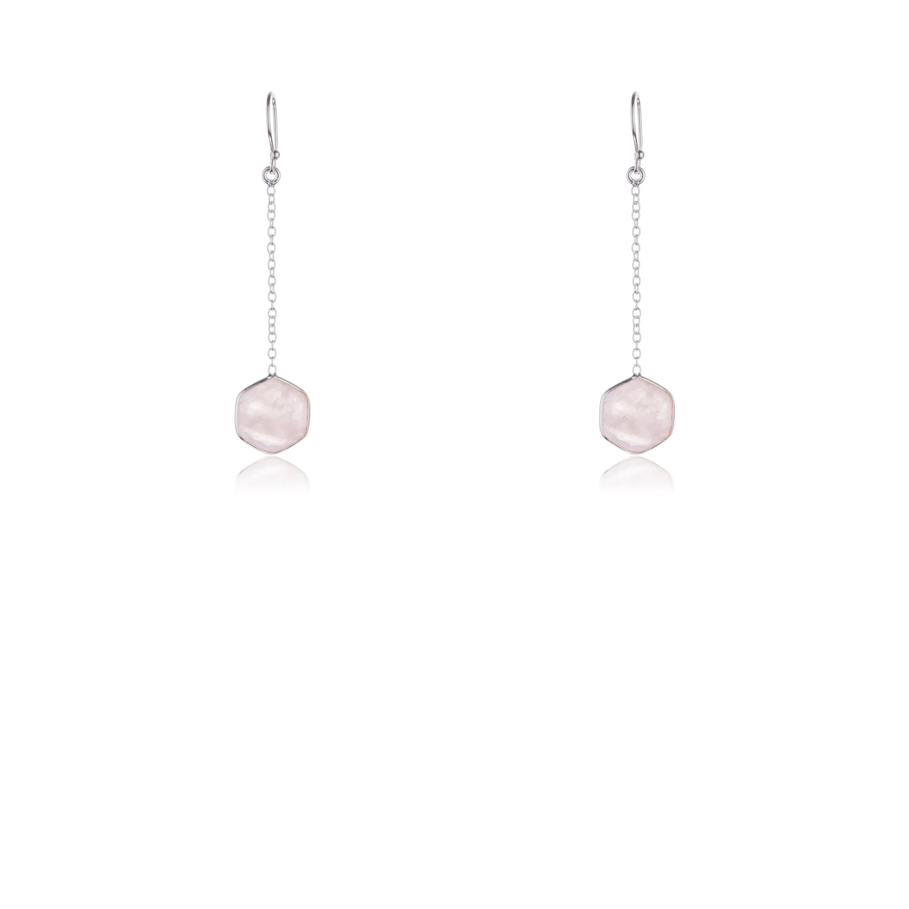 Keiko, Rose Quartz Earrings