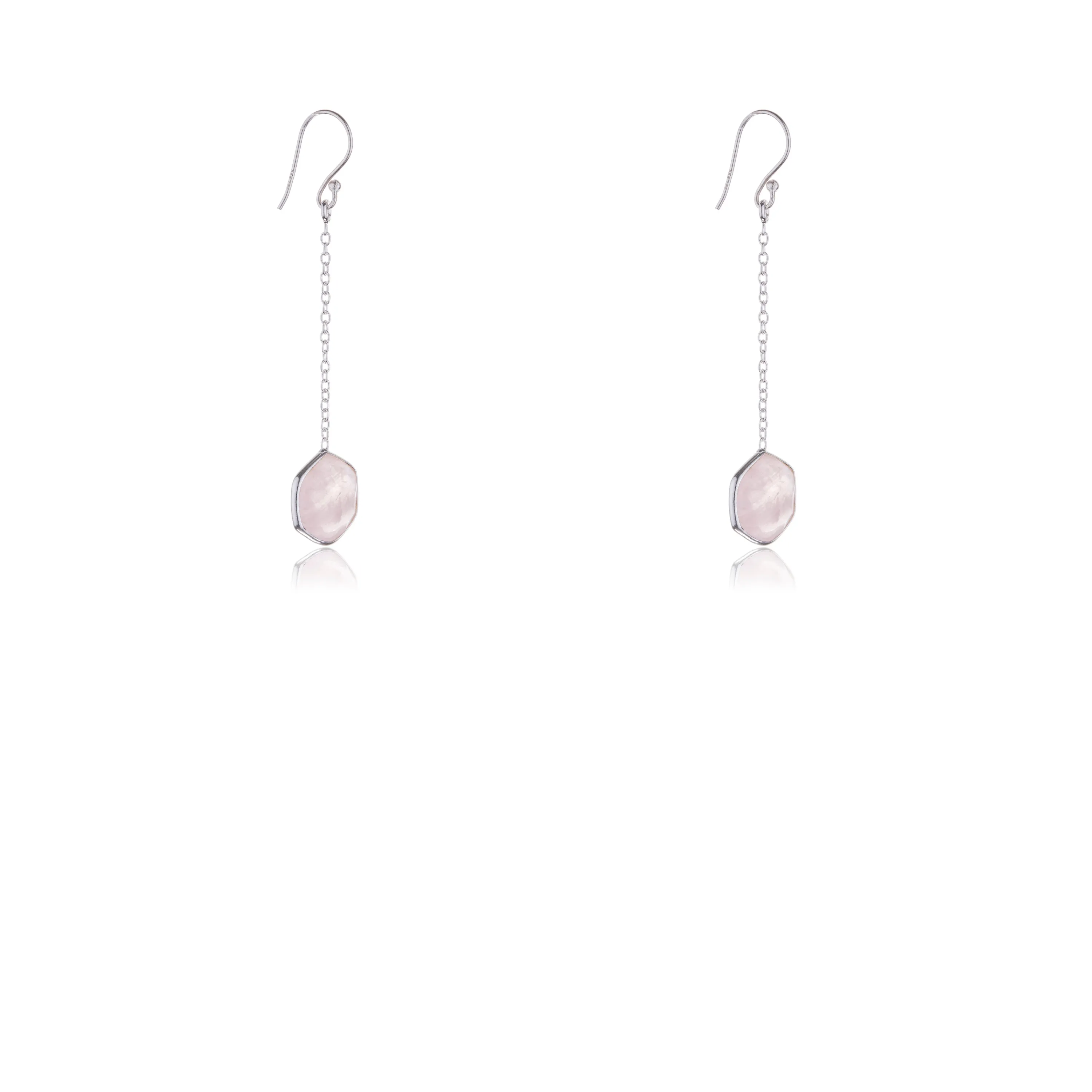 Keiko, Rose Quartz Earrings