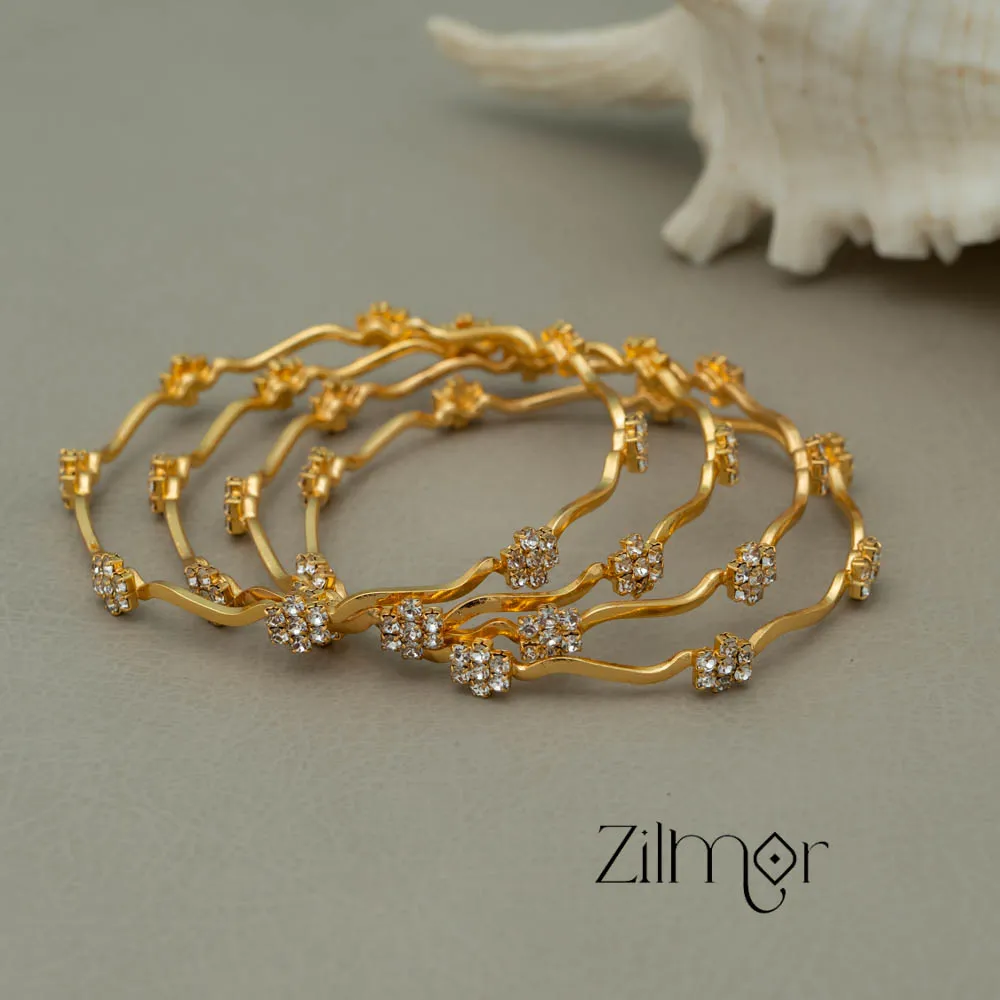 KF101661 - Gold Plated AD Bangles