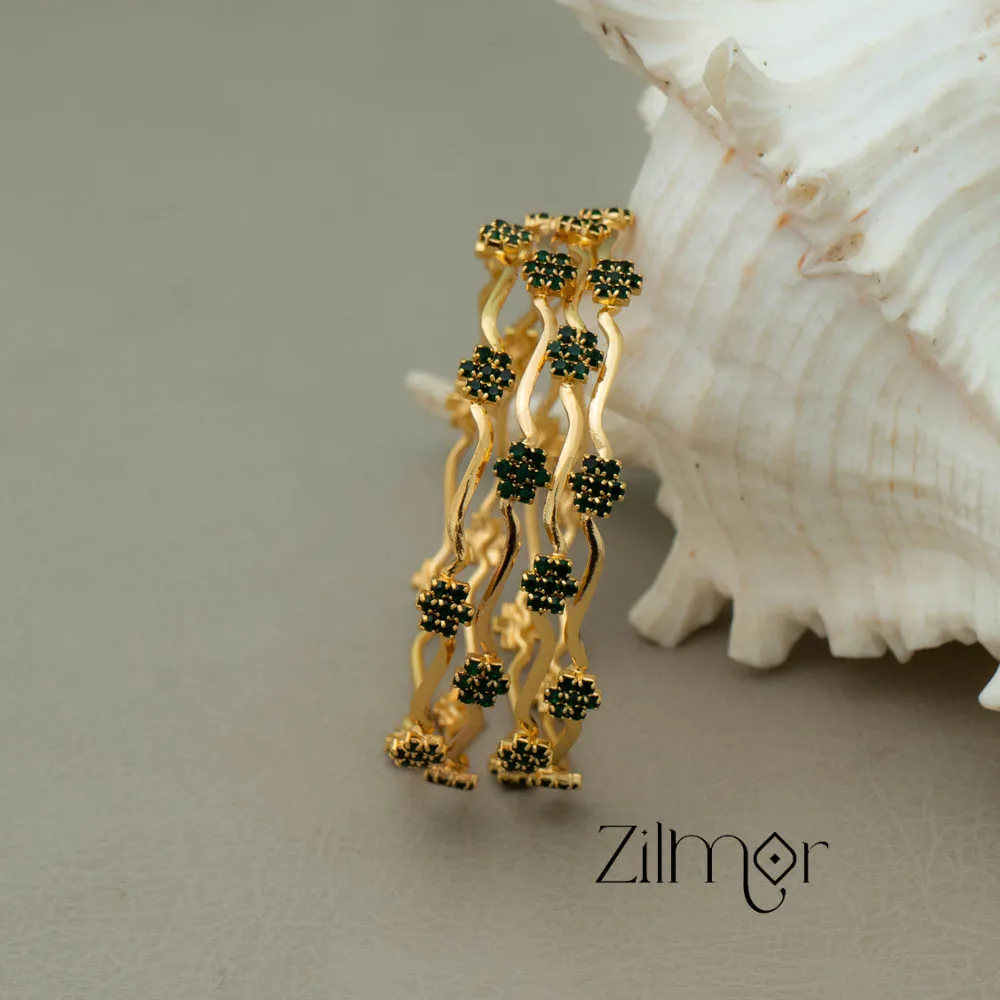 KF101661 - Gold Plated AD Bangles
