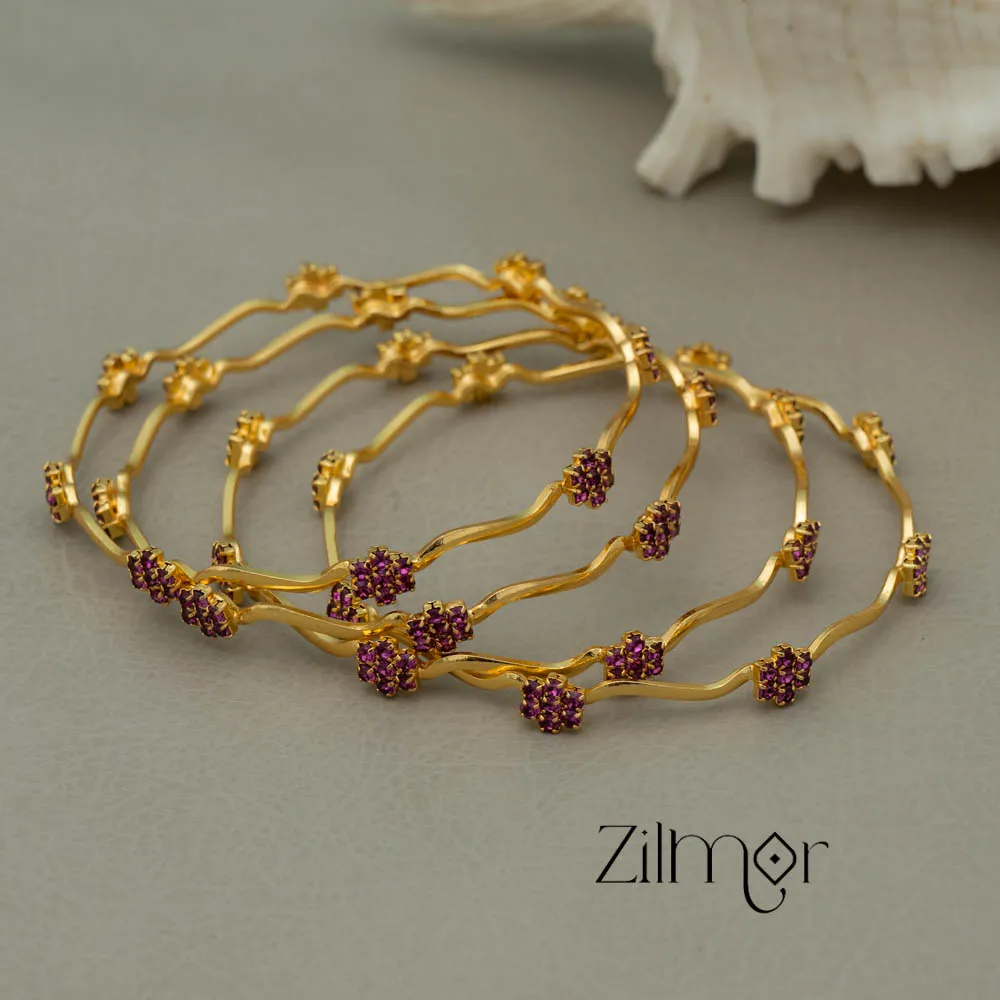 KF101661 - Gold Plated AD Bangles