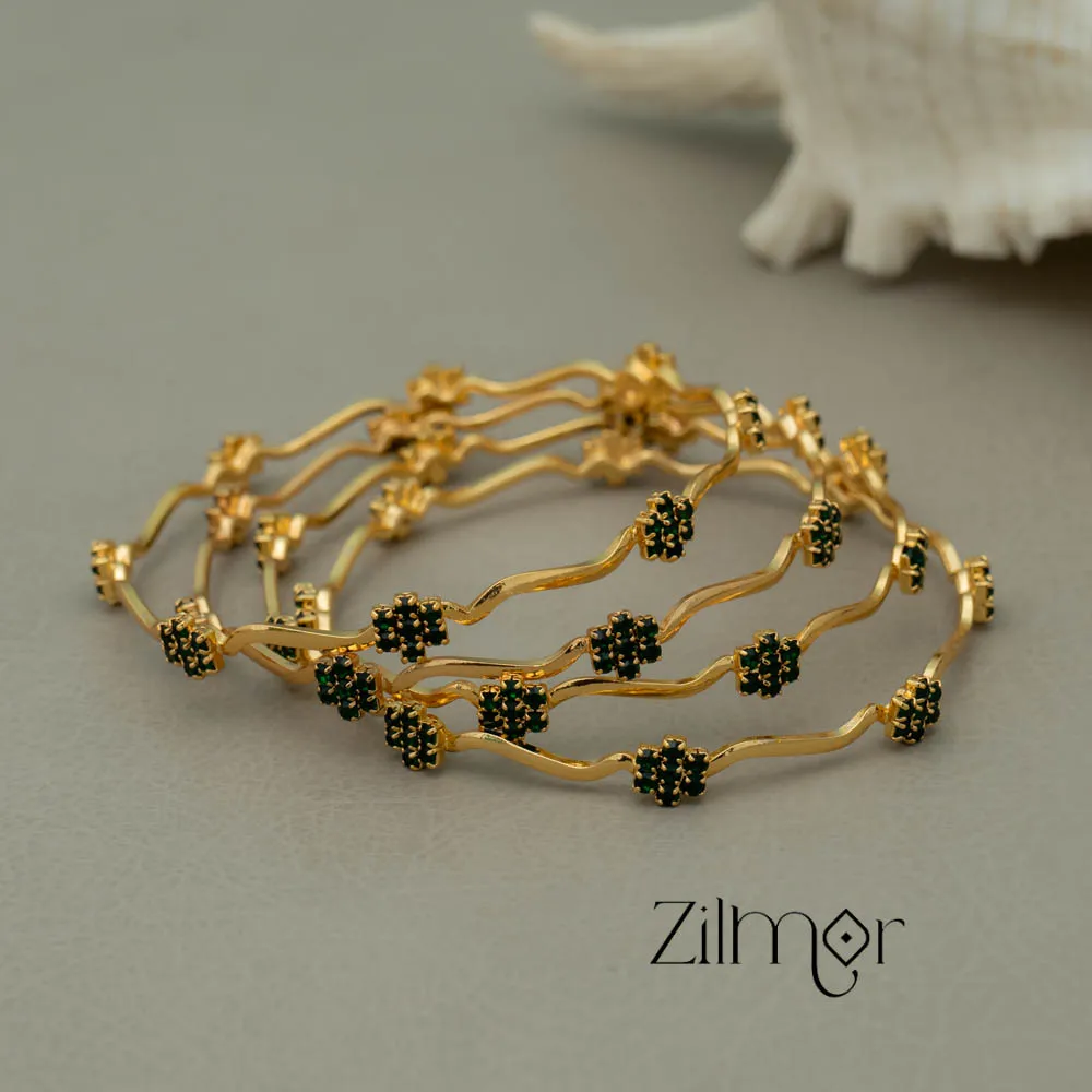 KF101661 - Gold Plated AD Bangles