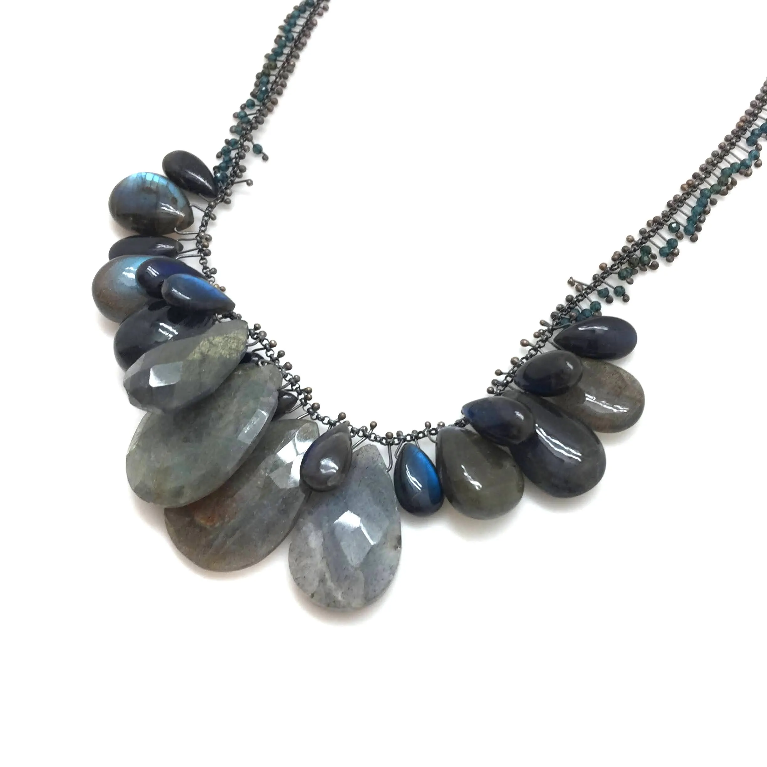 Labradorite Layered Beaded Necklace