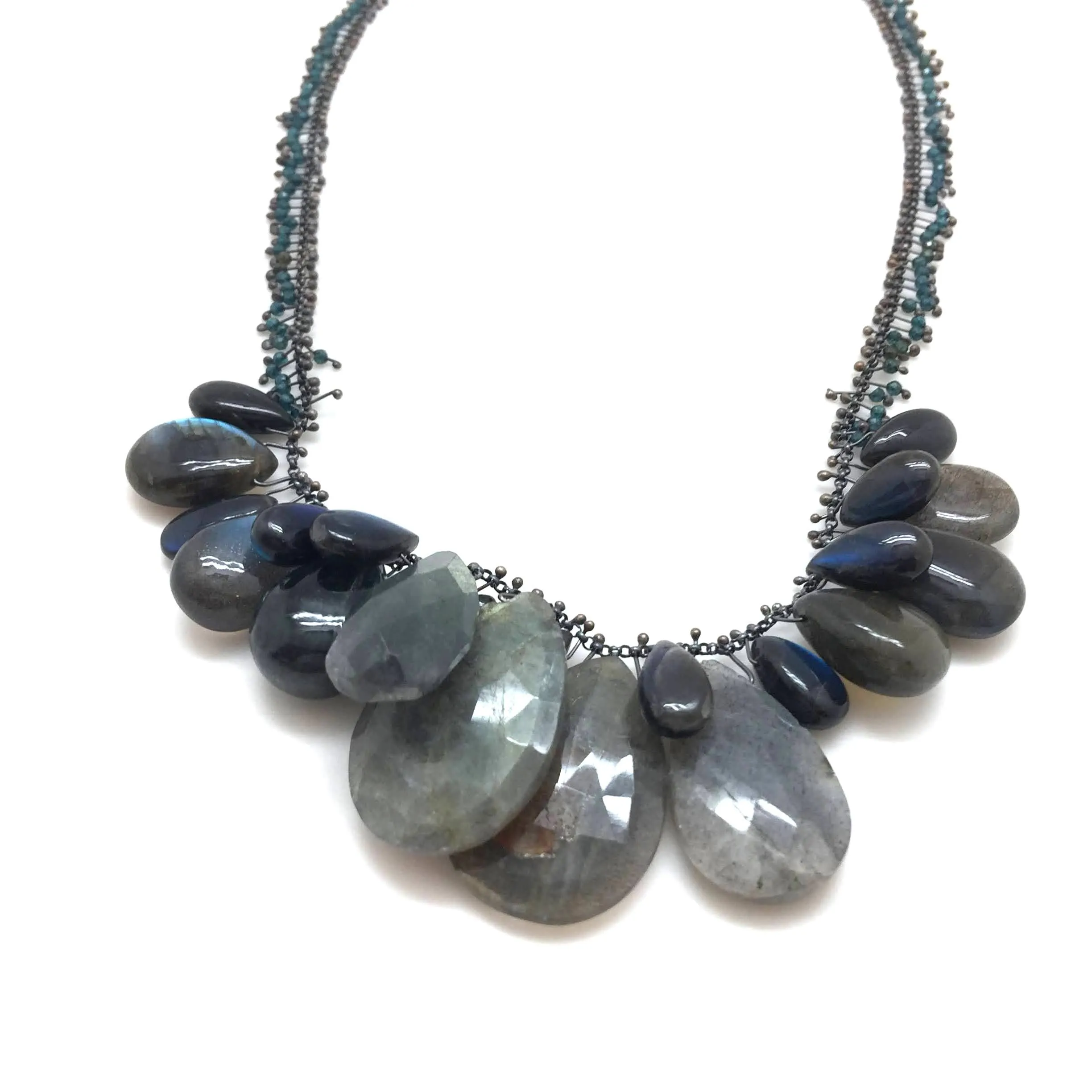Labradorite Layered Beaded Necklace