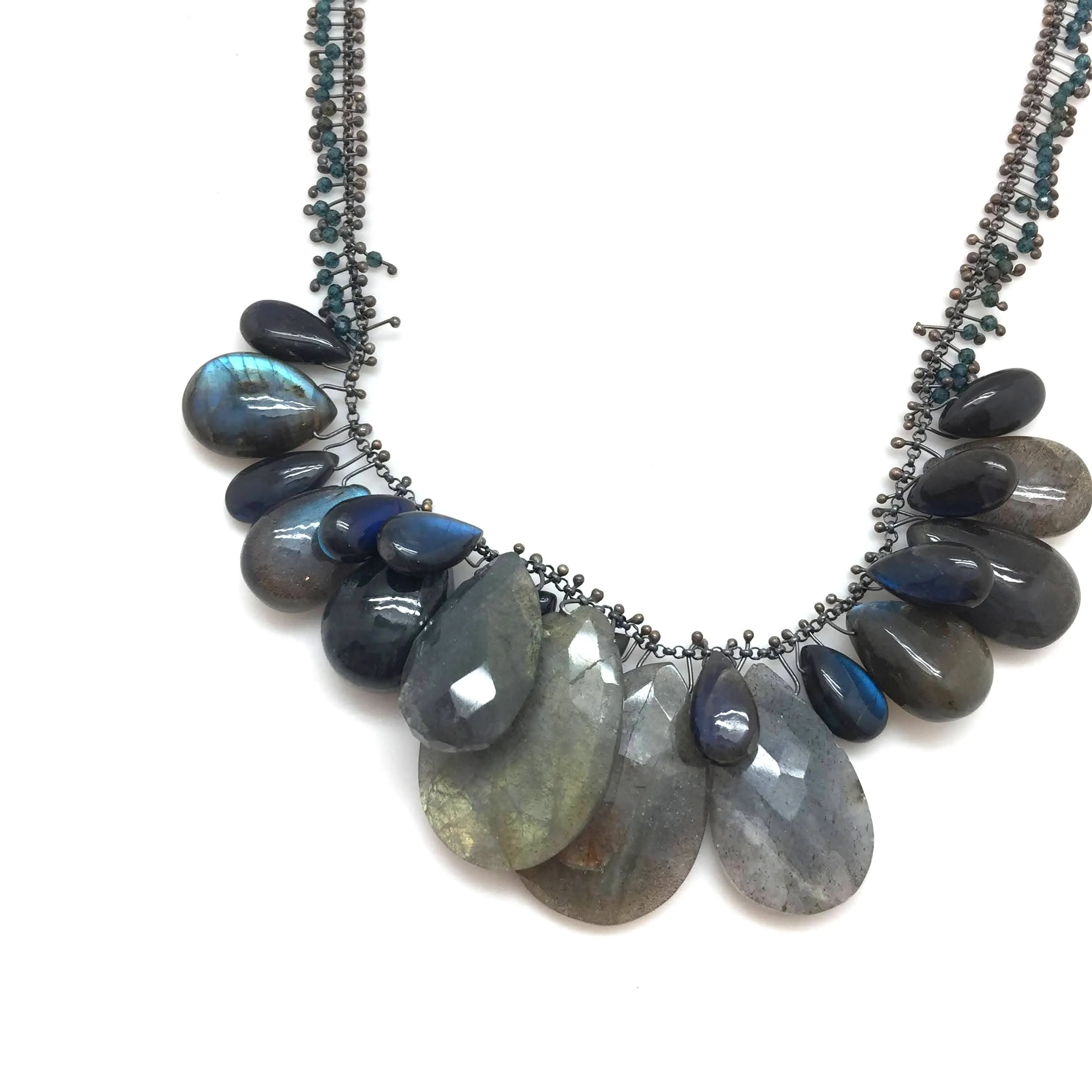 Labradorite Layered Beaded Necklace