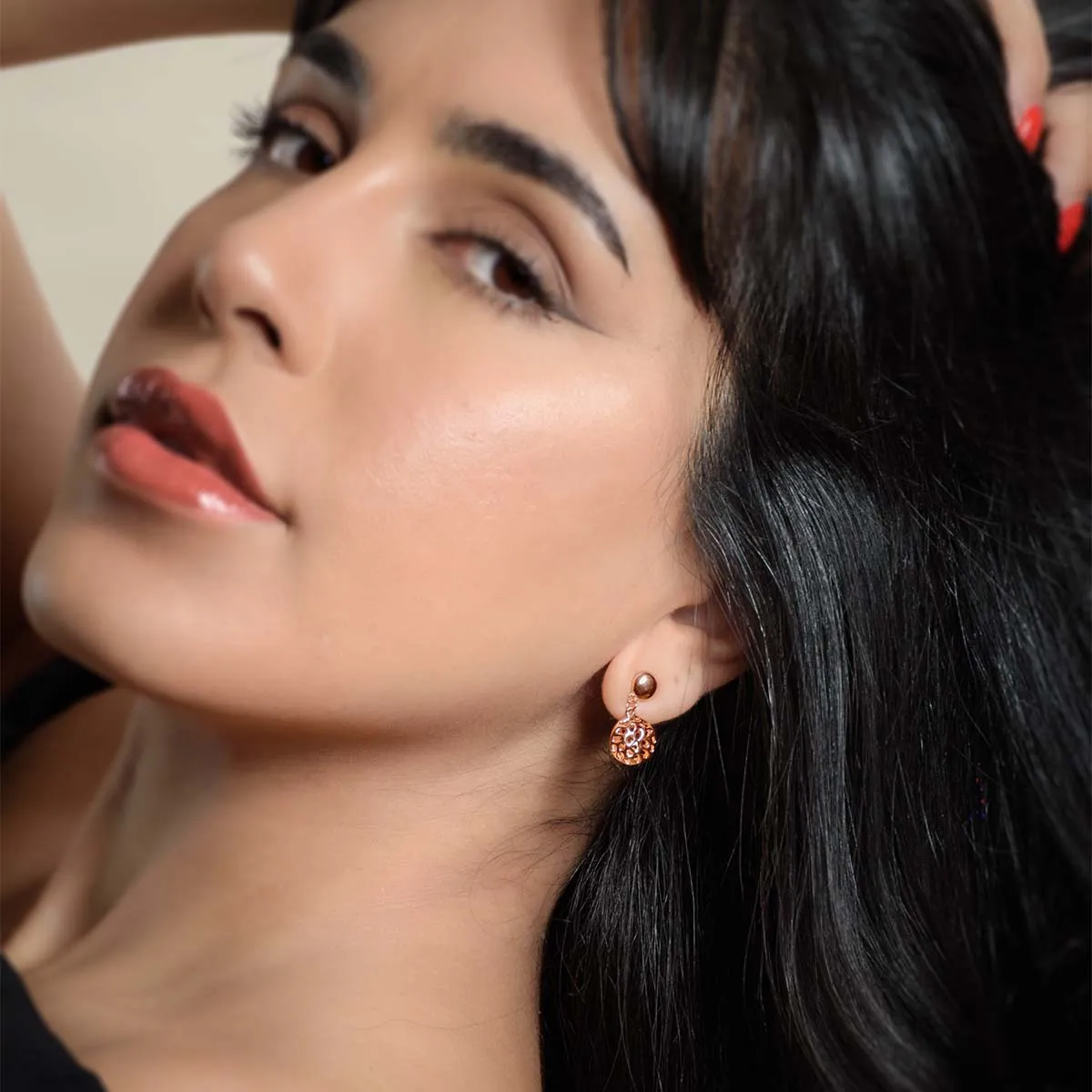 Lattice Pebble Earrings