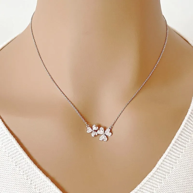 Leaf Cubic Zirconia Necklace