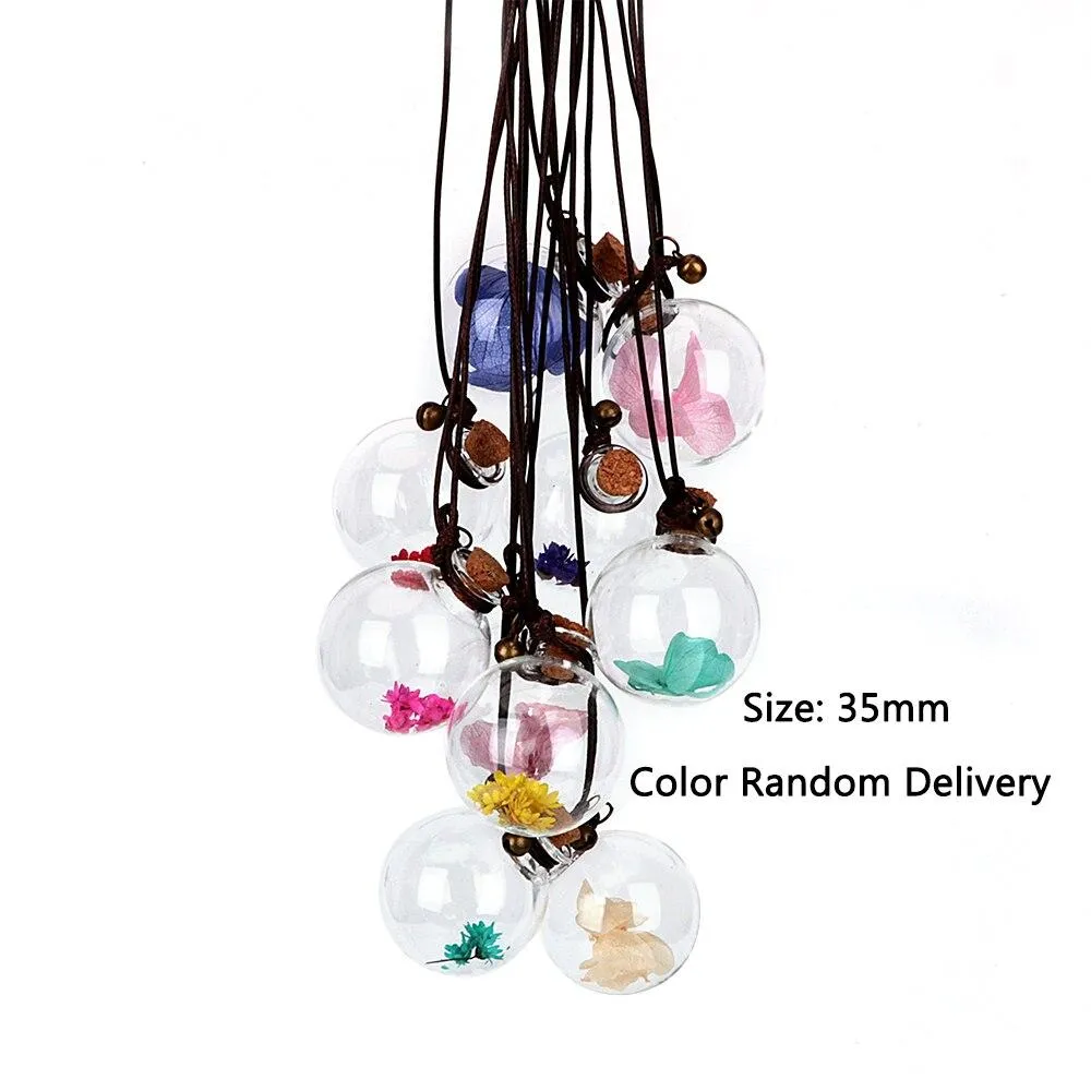 LEEPEE Empty Glass Bottle Fragrance Car Hanging Perfume Pendant For Essential Oils Diffuser Air Freshener Car-styling
