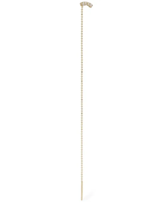 Lil Milan   Smiley gold pendant mono earring 