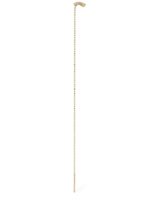 Lil Milan   Smiley gold pendant mono earring 