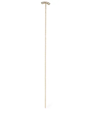 Lil Milan   Smiley gold pendant mono earring 