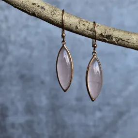 Lit Long - Rose Quartz Earrings