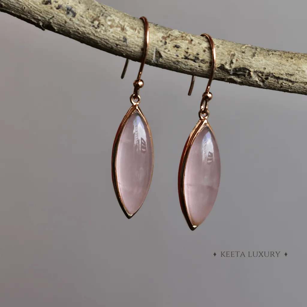 Lit Long - Rose Quartz Earrings