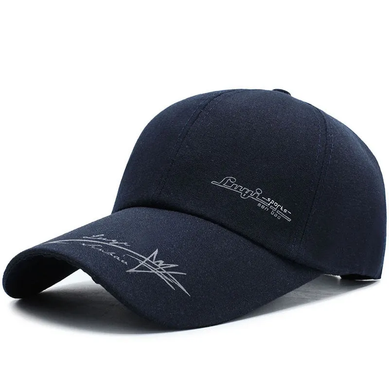 Long Brim Summer Baseball Cap For Men Print Fishing Hat Snapback Golf Trucker Caps Canvas Women Sun Visors