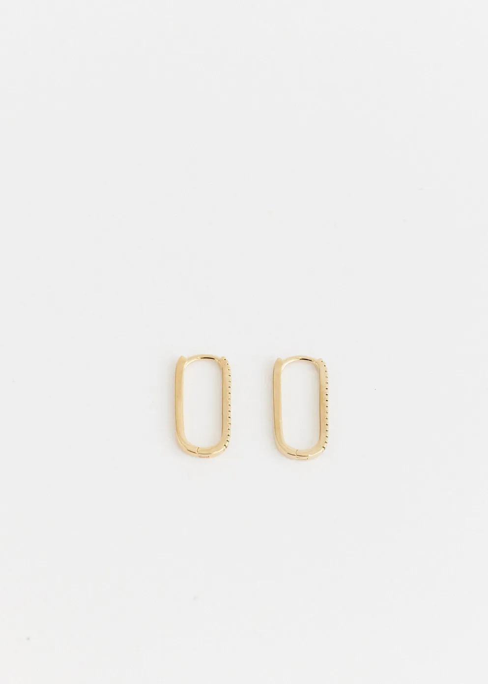 Long Oval Hoop Earrings