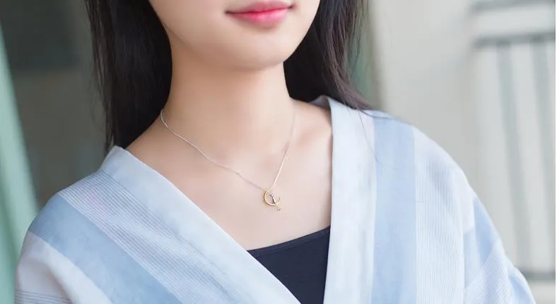 'Lucky Luna Cat' Necklace - 925 Sterling Silver