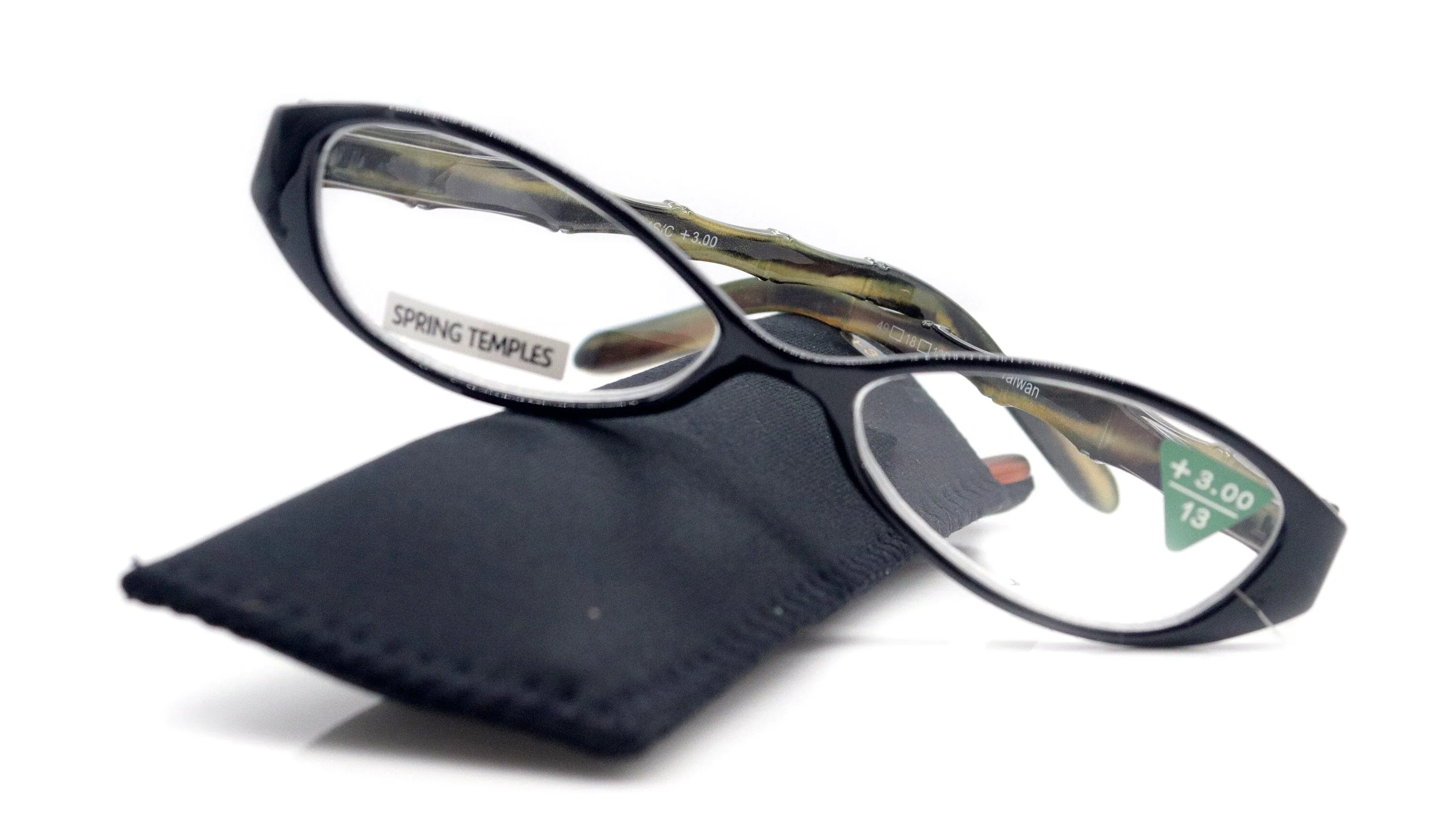 Lucky, (Premium) Reading Glasses, High End Readers  1.25  1.50  1.75 ..  3 Cat Eye. Bamboo Temple. (Black) Optical Frames NY Fifth Avenue.