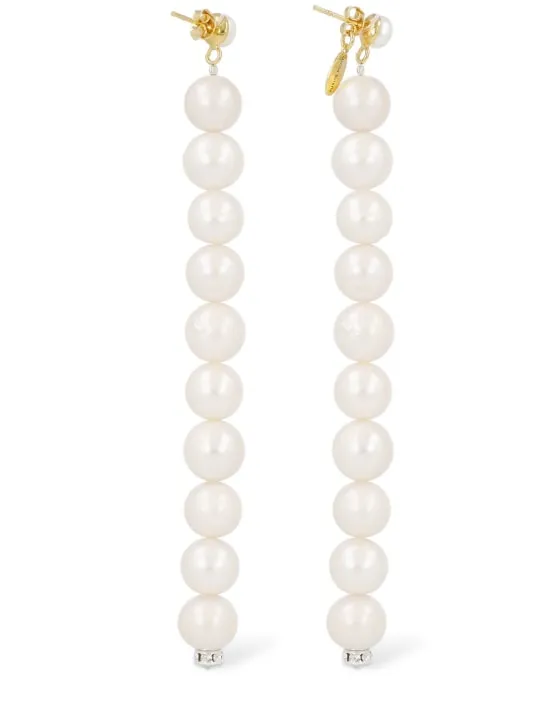 Magda Butrym   Pendant pearl earrings 