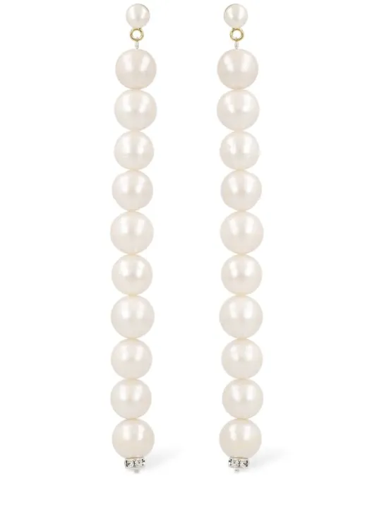 Magda Butrym   Pendant pearl earrings 
