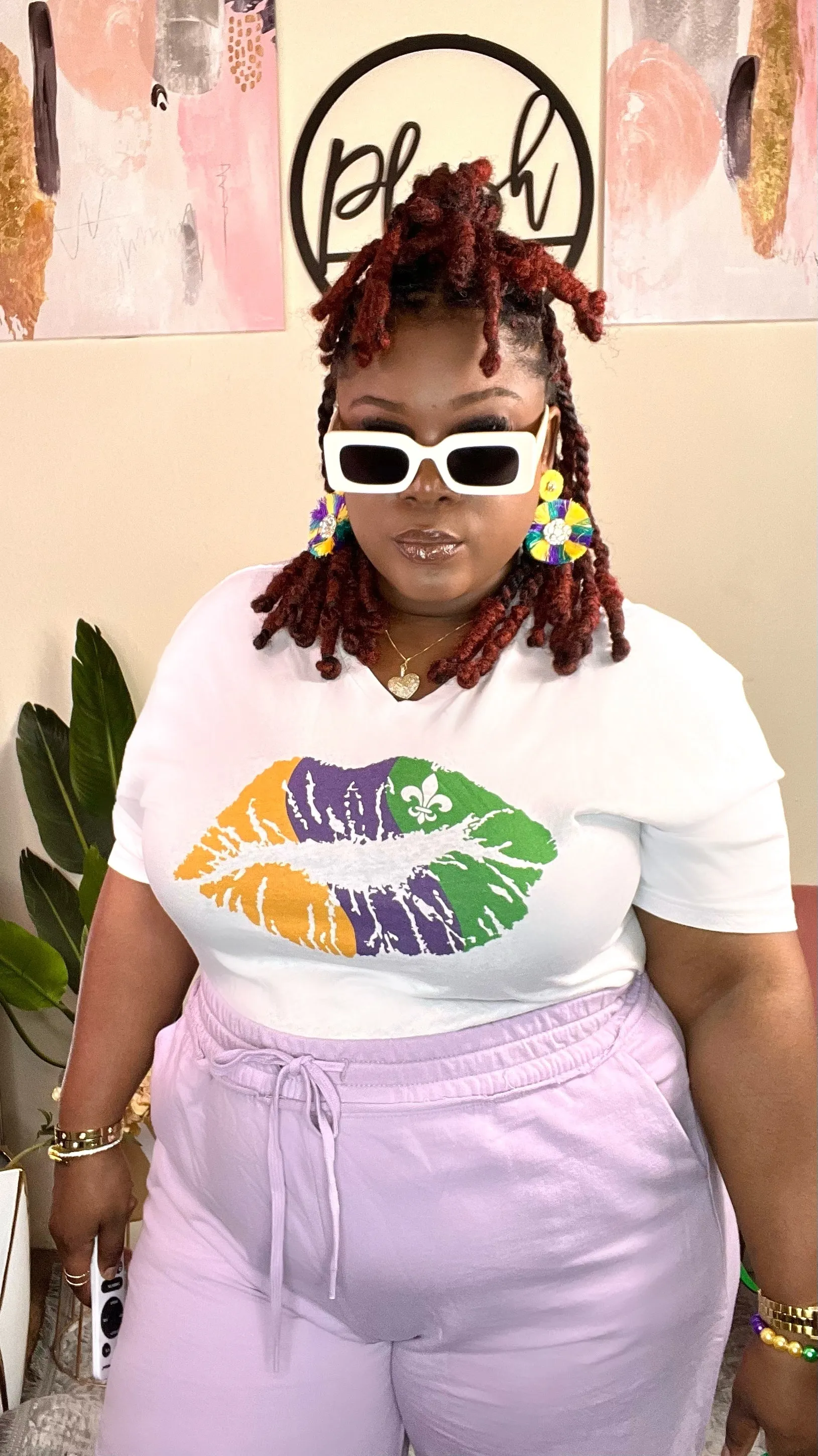 Mardi Gras Earrings (tassle)