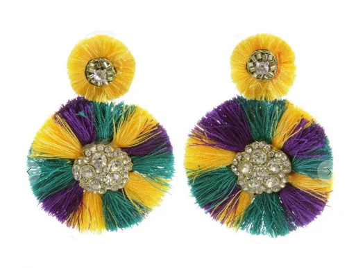 Mardi Gras Earrings (tassle)