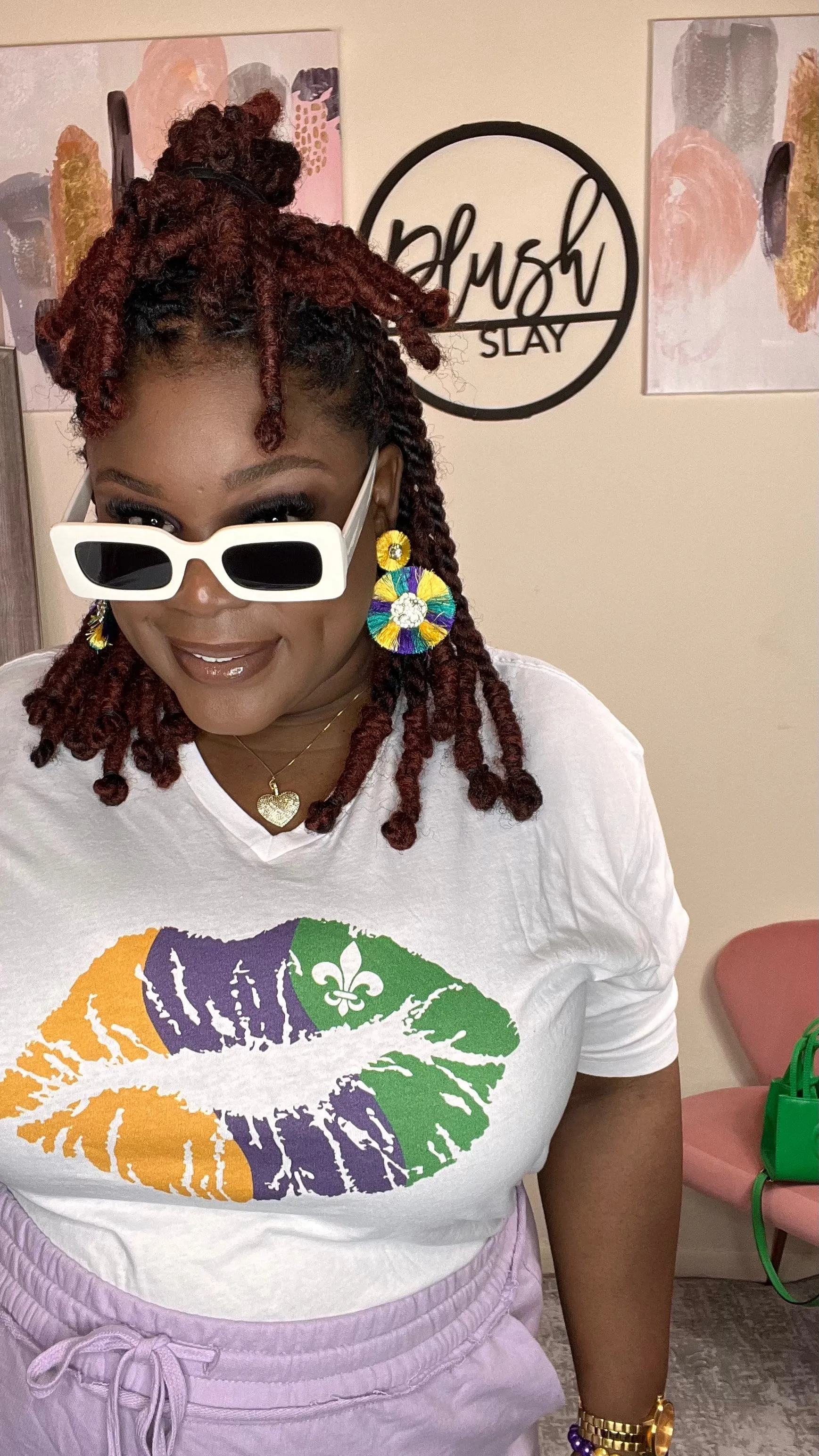 Mardi Gras Earrings (tassle)
