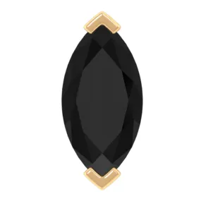 Marquise Black Onyx Solitaire Conch Earring
