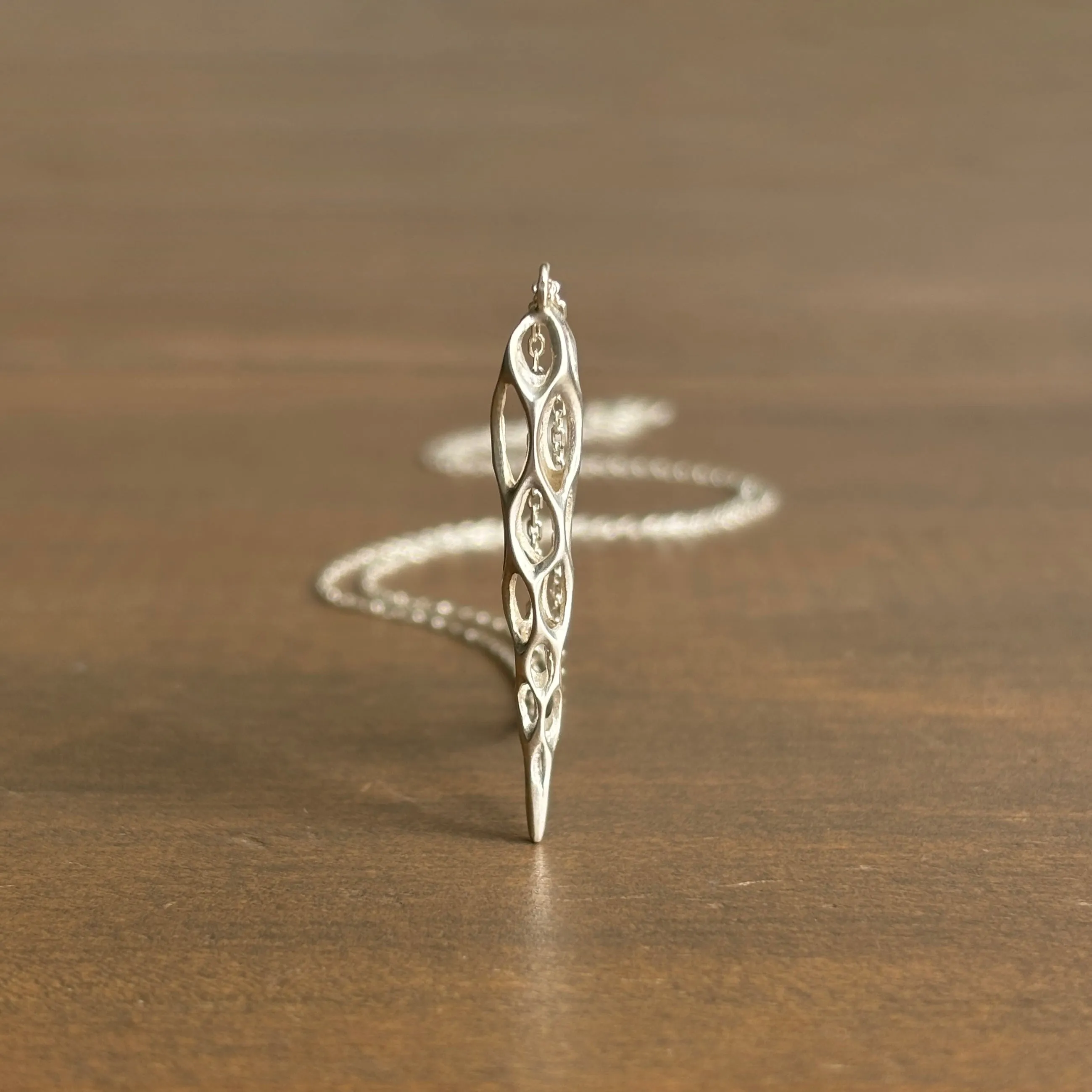 Medium Silver Cholla Pendant
