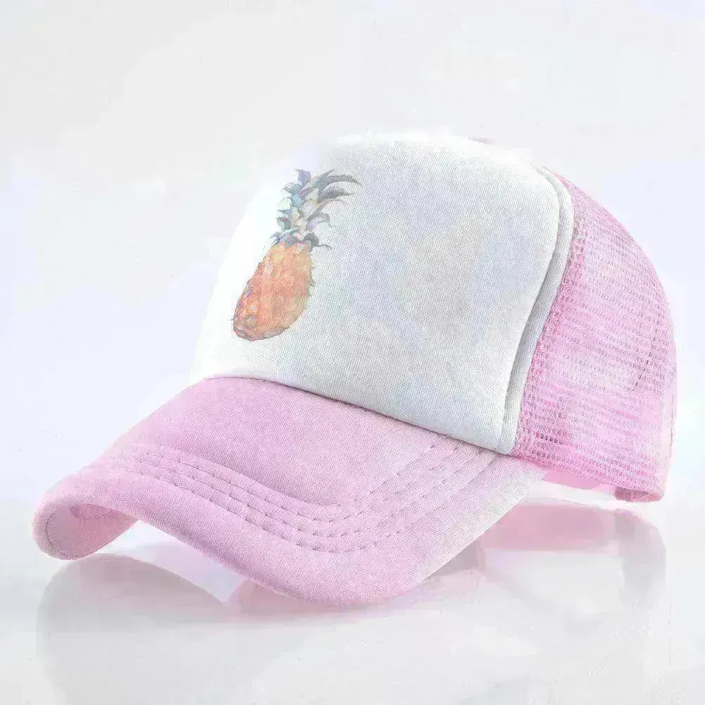 Men's And Women's Baseball Caps Fashion Pineapple Print