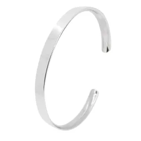 Men's Silver Bangle | Solid Plain 925 Sterling Silver Bangle Bracelet