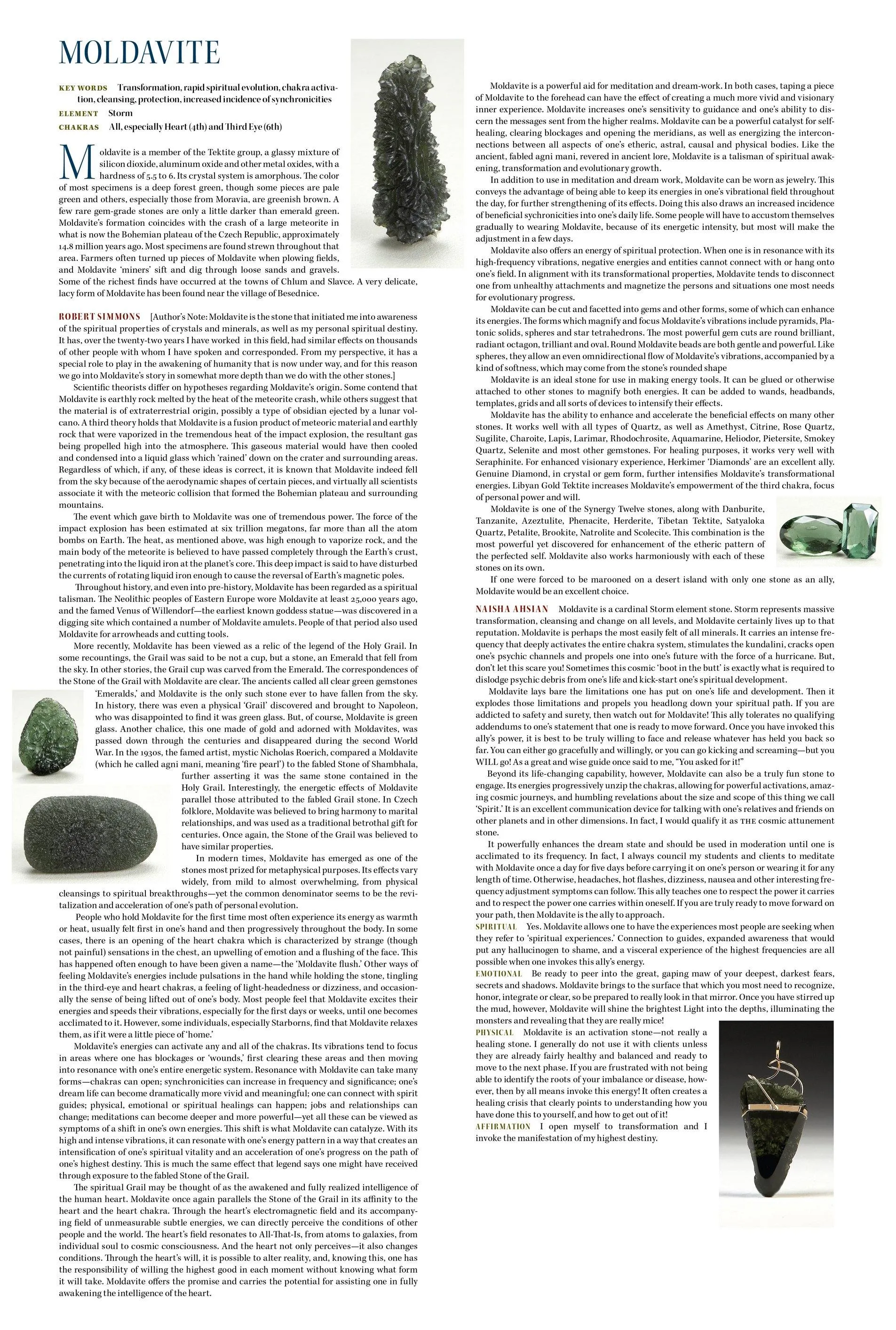 Meteorite Moldavite & Libyan Desert Glass Tektite Pendant 'Star Being'
