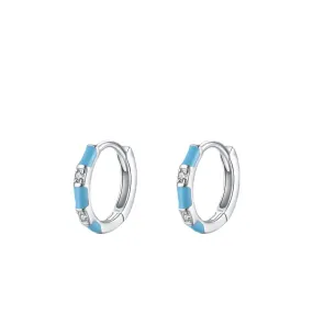 Minimalist Sterling Silver Zircon Earrings for Women