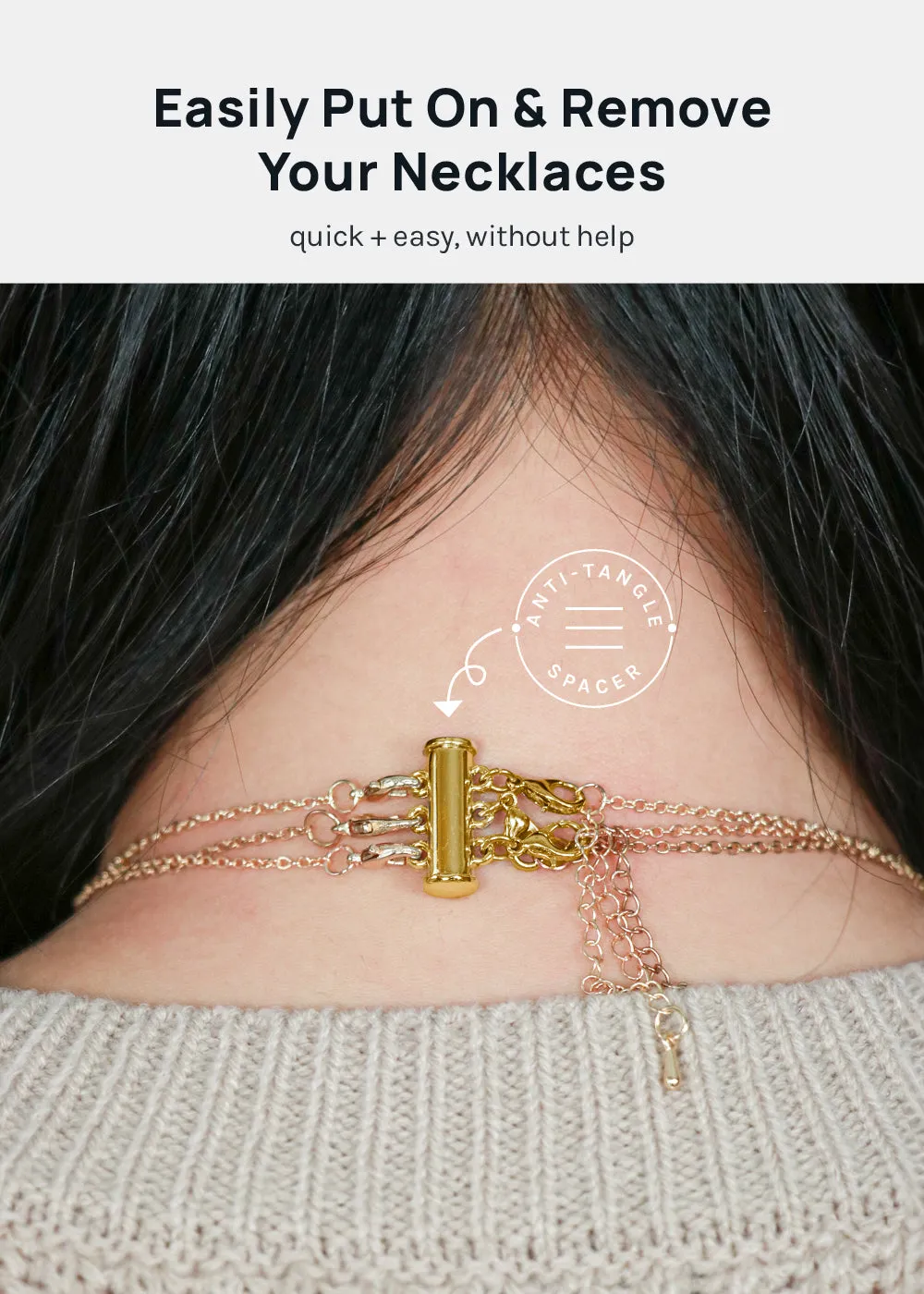 Miss A Necklace Clasp - Gold