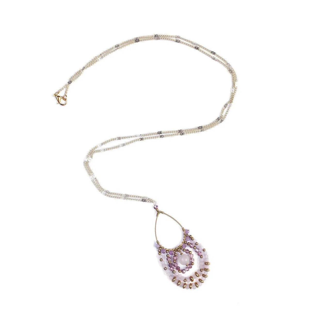 Monica Amethyst Necklace Stone Beads - Thailand