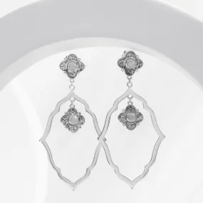 Moroccan Earrings with Rose Quartz