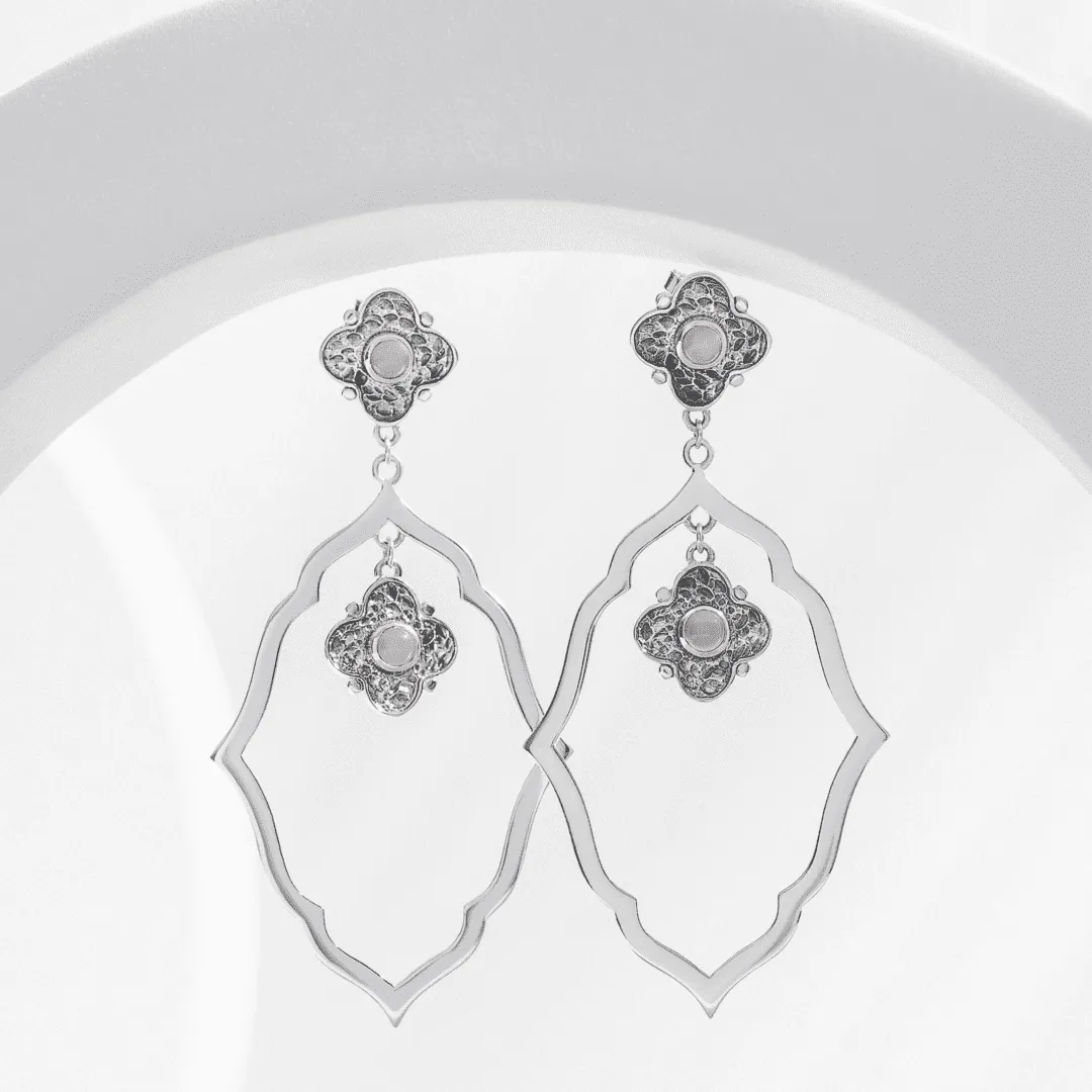 Moroccan Earrings with Rose Quartz