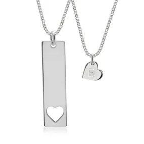 Mother and Daughter Necklace Sterling Silver