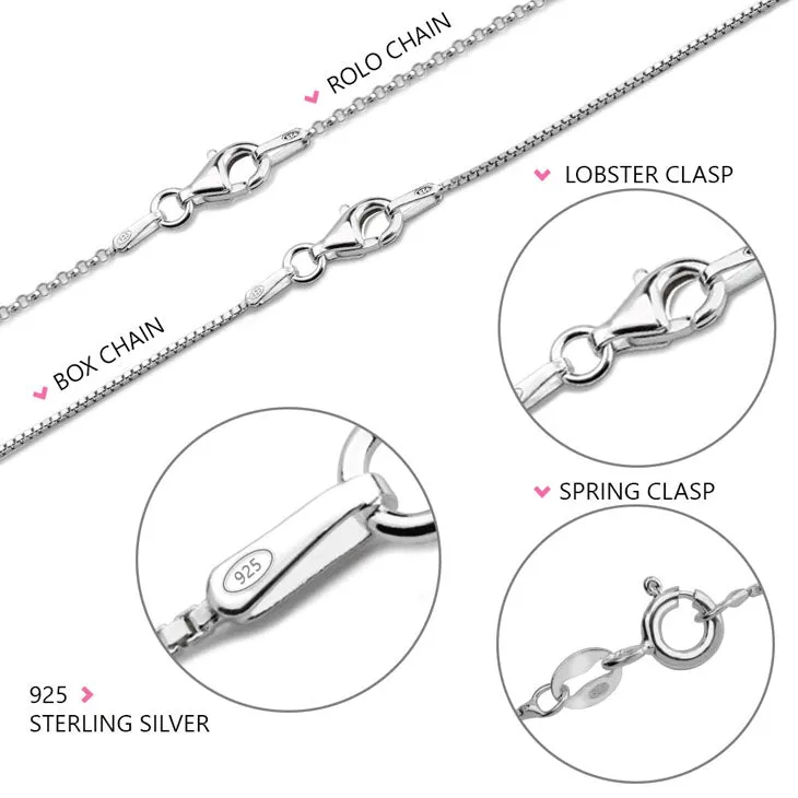 Mother and Daughter Necklace Sterling Silver