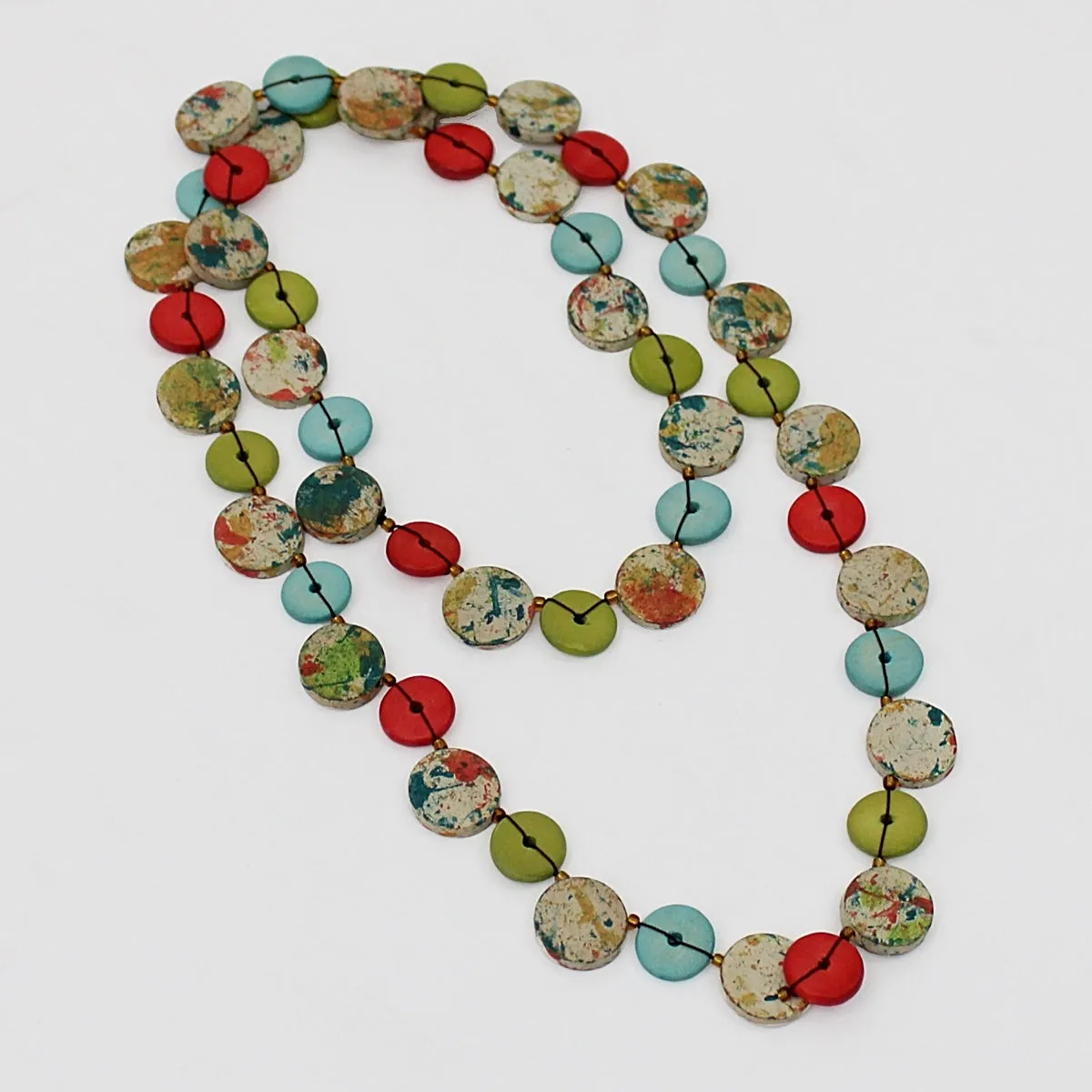 Multi Color Splatter Selena Necklace