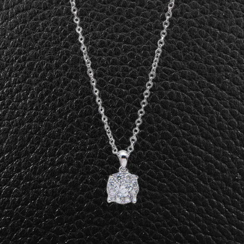 Multi-Diamond Pendant with Chain