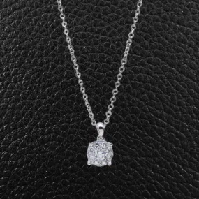 Multi-Diamond Pendant with Chain