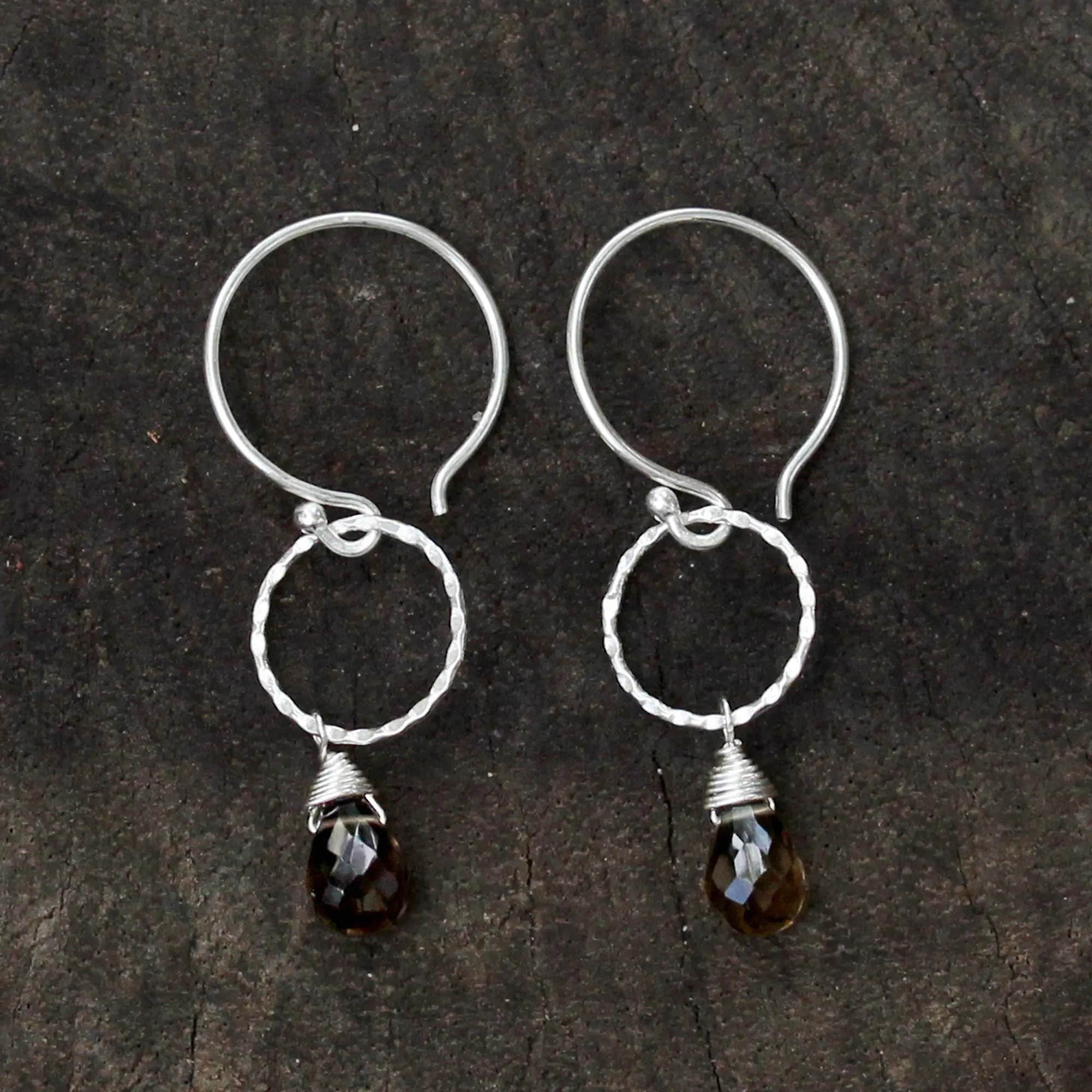 Mystic Solo Sterling Silver & Quartz Earrings